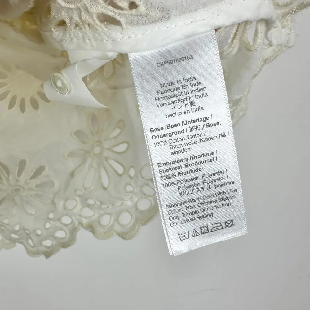 Madewell embroidered shirred